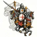 medieval knights  tattoo design idea