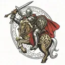 medieval knights  tattoo design idea