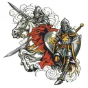 medieval knights  tattoo design idea