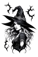 Witch tattoo design idea