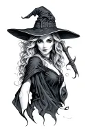 Witch tattoo design idea