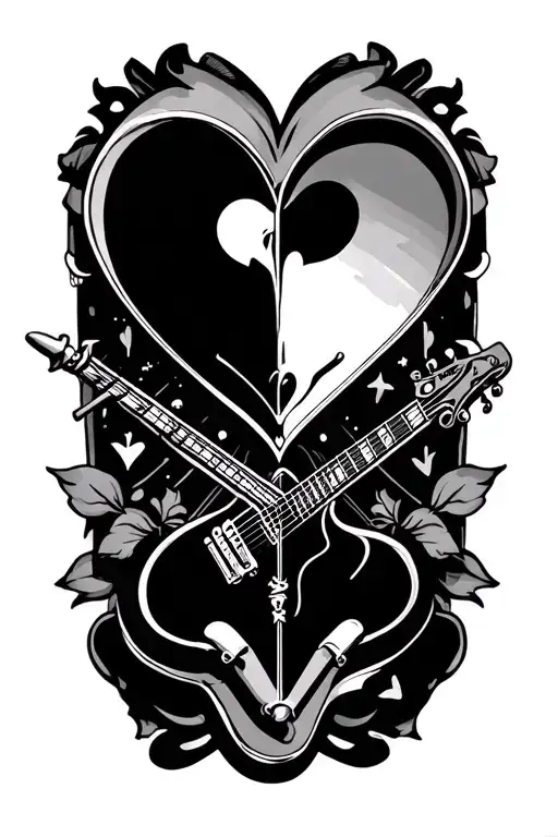 Music Force Love tattoo design idea