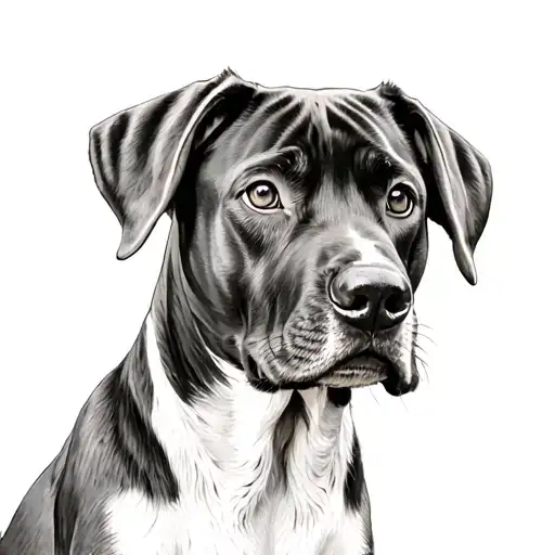 great dane puppy tattoo design idea