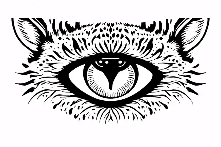cheetah and the eye of ankh eye tattoo design idea