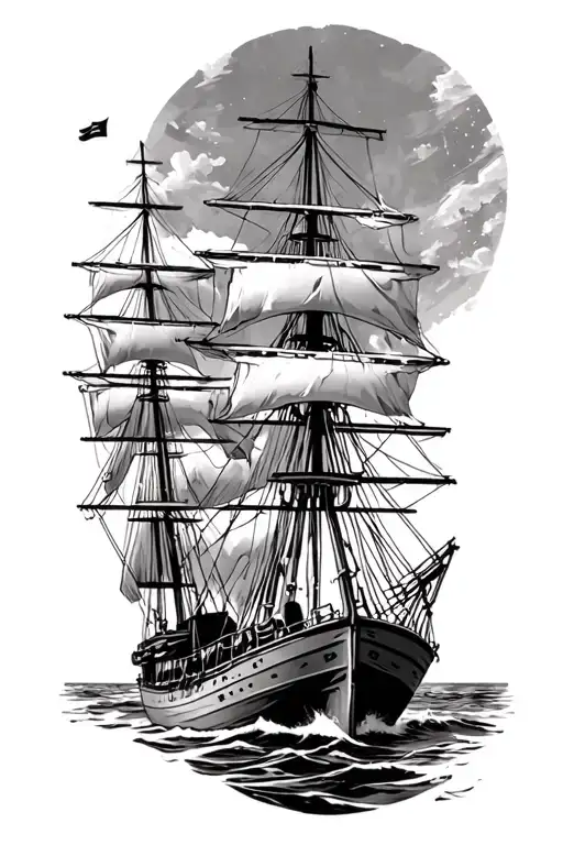 "By endurance, we conquer" endurance ship  South Pole expedition tattoo design idea