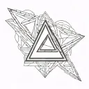 trinity triangle  tattoo design idea