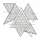 trinity triangle  tattoo design idea