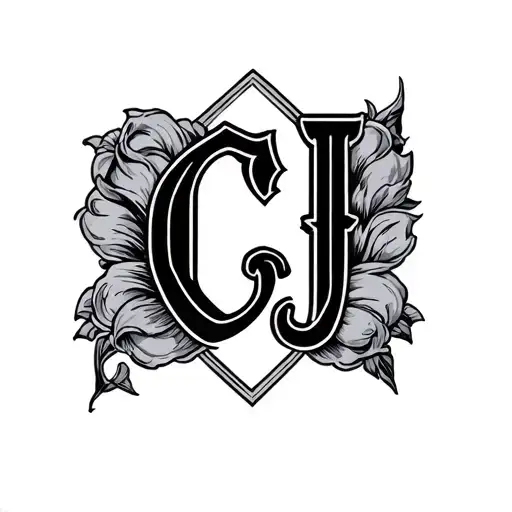 Cj Initials tattoo design idea