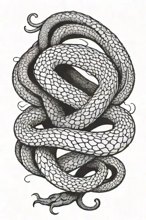 Black mamba snake tattoo design idea
