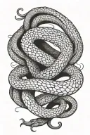Black mamba snake tattoo design idea