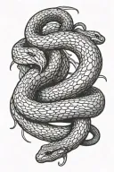 Black mamba snake tattoo design idea