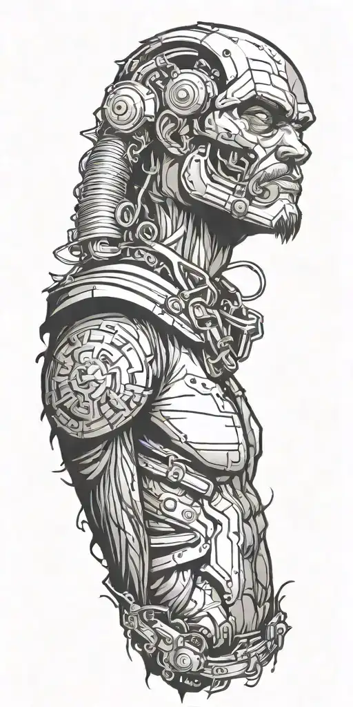 comic tattoo design idea