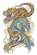 dragon and tiger tattoo design idea