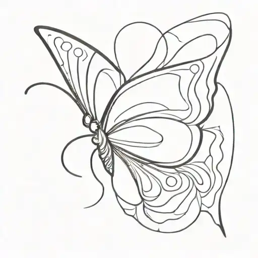 ugly screaming butterfly tattoo design idea