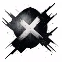 Negative Space Cross tattoo design idea