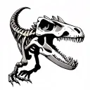 Dinosaur Skeleton tattoo design idea