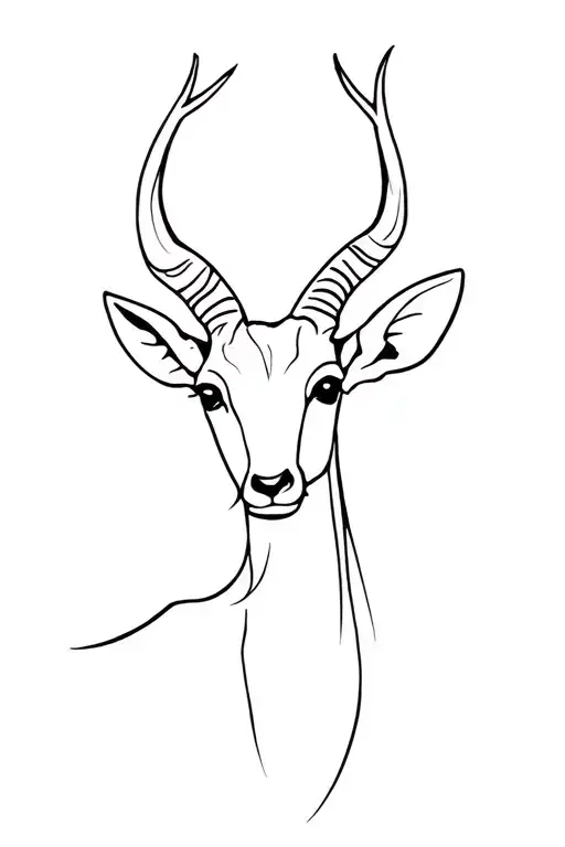 gazelle tattoo design idea