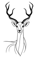 gazelle tattoo design idea