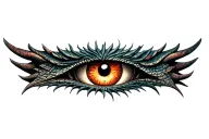 single dragon eye tattoo design idea