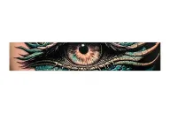 single dragon eye tattoo design idea
