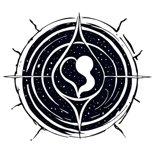 minimalist sigil style, unborn child, my favourite what if, deep meaning tattoo design idea