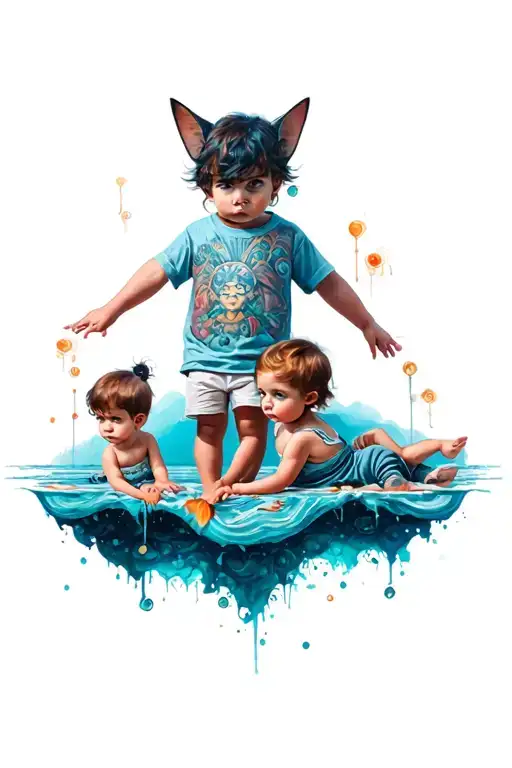 Grandkids tattoo design idea