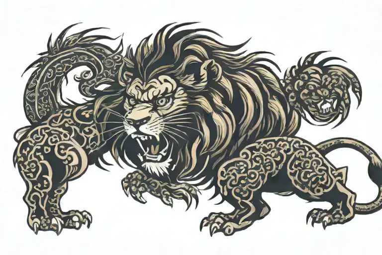 lion king tattoo design idea