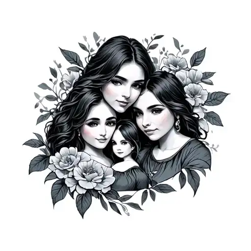 family protector tattoo design idea