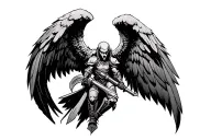 Warhammer 40k Dark Angels tattoo design idea