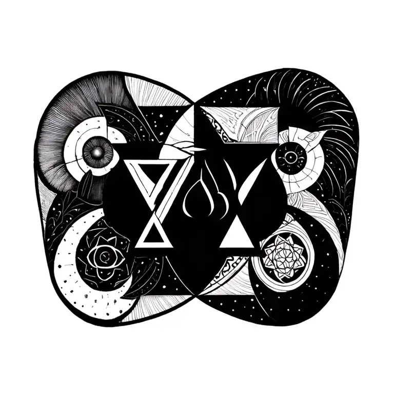 Kabbalah symbols tattoo design idea