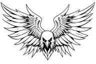 Valkyrie wings with raven above tattoo design idea