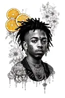 Juice WRLD 999 tattoo design idea