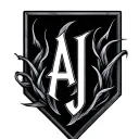 Bob wire with the initials AJ tattoo design idea