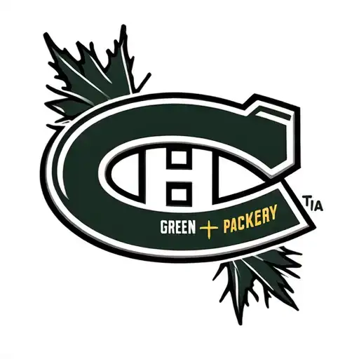 montreal canadiens logo and green bay packera logo tattoo design idea