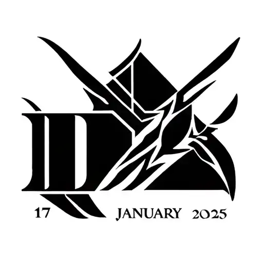 Roman Numeral 17 January 2025 prominently displayed tattoo design idea