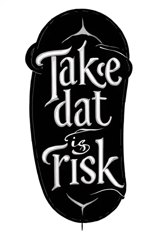 "Take dat risk" time is money tattoo design idea