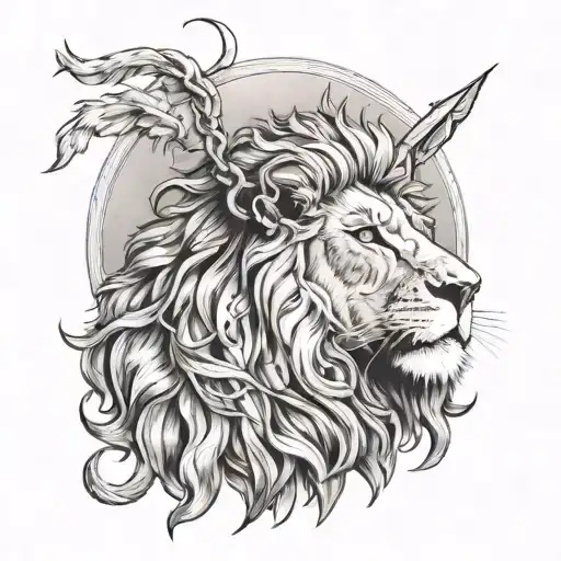 lion of Judah involving God tattoo design idea