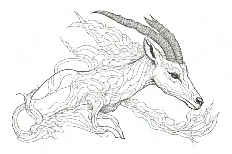 Thomson gazelle tattoo design idea