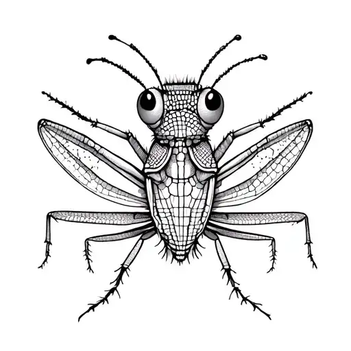 grasshopper tattoo design idea