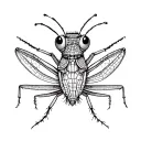 grasshopper tattoo design idea