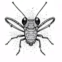 grasshopper tattoo design idea