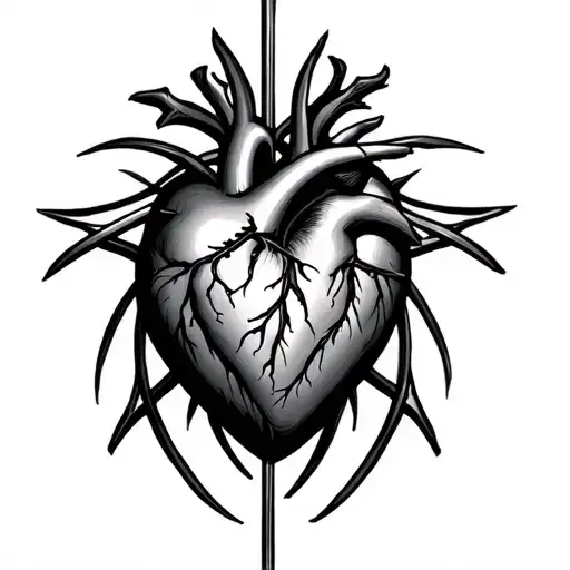 heartagram tattoo design idea