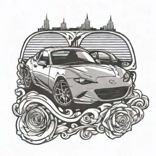 Miata tattoo design idea