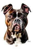Staffordshire bull terrier tattoo design idea
