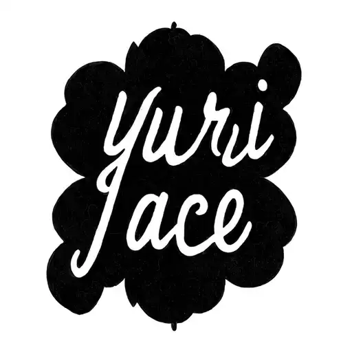 cursive font for "yuri jace" minimalist tattoo with no design, just the word and it should be thin tattoo design idea