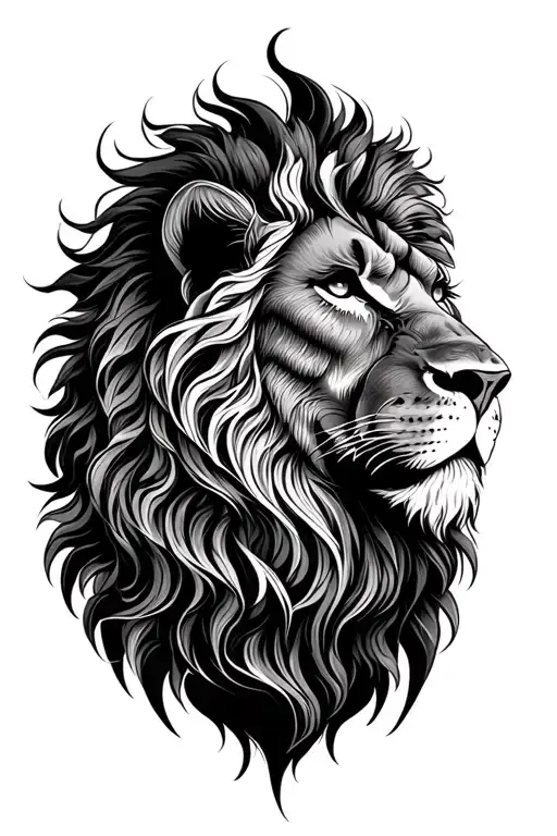 Lion full body tattoo design idea