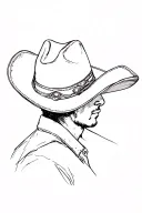 cowboy hat tattoo design idea