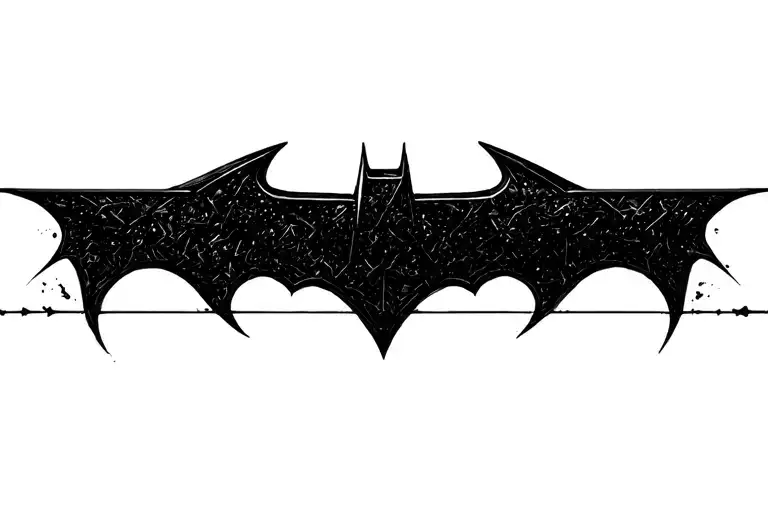 black batman symbol dark knight tattoo design idea