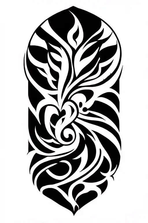 a tribal tattoo that covers my left pec and my left shoulder, going halfway down my left arm. it should contour the pec  tattoo design idea