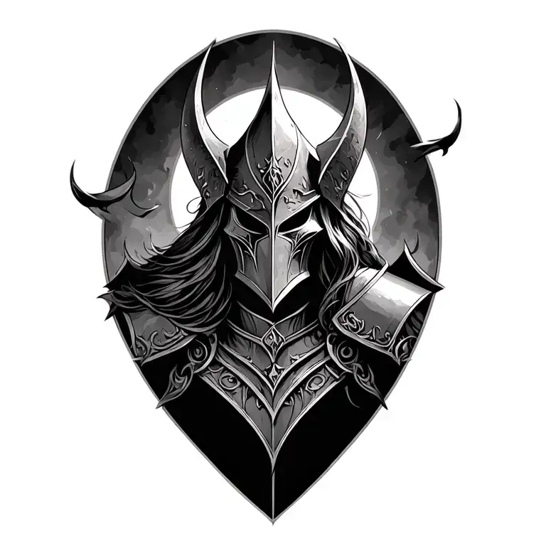 Knight dark Fantasy Gothic tattoo design tattoo design idea